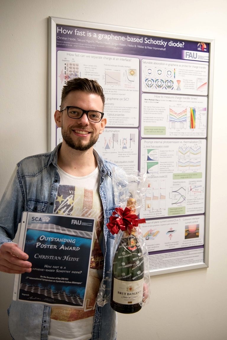 Poster award to Christian Heide at the 5th International Symposium on Synthetic Carbon Allotropes